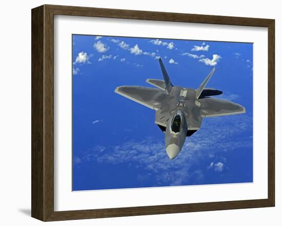 A U.S. Air Force F-22 Raptor in Flight Near Guam-Stocktrek Images-Framed Photographic Print