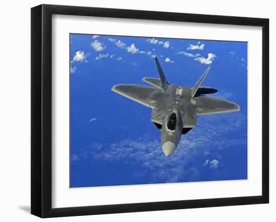 A U.S. Air Force F-22 Raptor in Flight Near Guam-Stocktrek Images-Framed Photographic Print