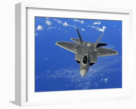 A U.S. Air Force F-22 Raptor in Flight Near Guam-Stocktrek Images-Framed Photographic Print