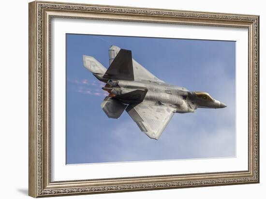 A U.S. Air Force F-22 Raptor Makes a Fast Flyby-Stocktrek Images-Framed Photographic Print