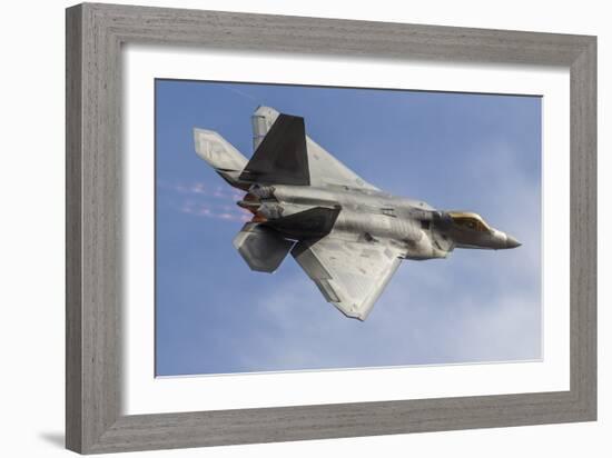 A U.S. Air Force F-22 Raptor Makes a Fast Flyby-Stocktrek Images-Framed Photographic Print