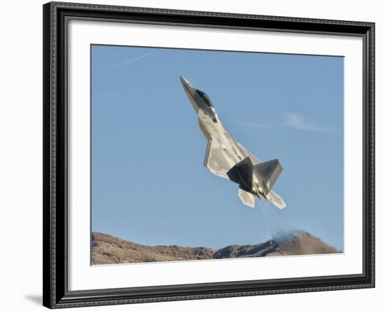 A U.S. Air Force F-22 Raptor Takes Off from Nellis Air Force Base, Nevada-Stocktrek Images-Framed Premium Photographic Print