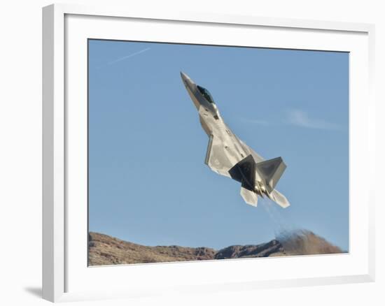 A U.S. Air Force F-22 Raptor Takes Off from Nellis Air Force Base, Nevada-Stocktrek Images-Framed Premium Photographic Print