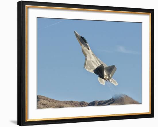 A U.S. Air Force F-22 Raptor Takes Off from Nellis Air Force Base, Nevada-Stocktrek Images-Framed Premium Photographic Print