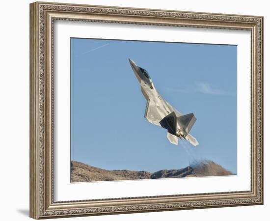 A U.S. Air Force F-22 Raptor Takes Off from Nellis Air Force Base, Nevada-Stocktrek Images-Framed Photographic Print