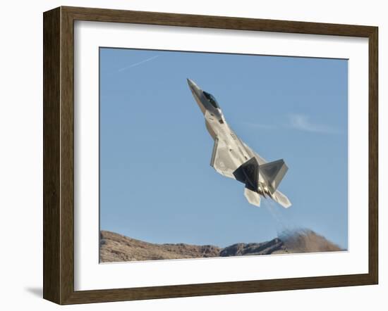 A U.S. Air Force F-22 Raptor Takes Off from Nellis Air Force Base, Nevada-Stocktrek Images-Framed Photographic Print