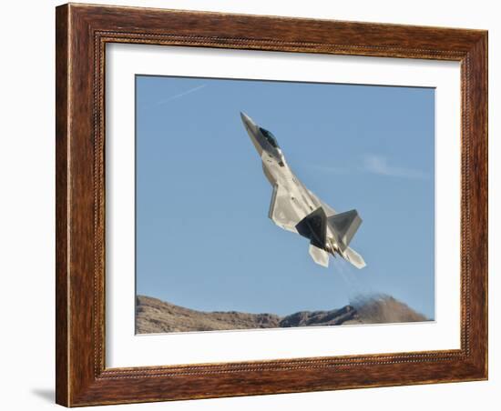 A U.S. Air Force F-22 Raptor Takes Off from Nellis Air Force Base, Nevada-Stocktrek Images-Framed Photographic Print