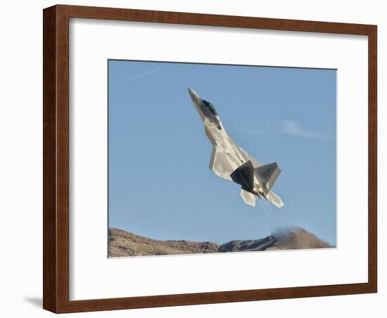 A U.S. Air Force F-22 Raptor Takes Off from Nellis Air Force Base, Nevada-Stocktrek Images-Framed Photographic Print