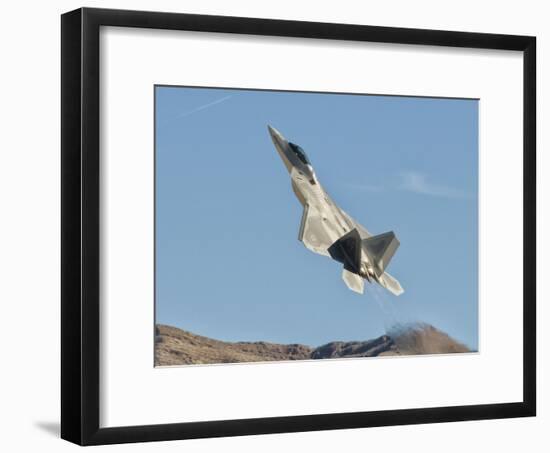 A U.S. Air Force F-22 Raptor Takes Off from Nellis Air Force Base, Nevada-Stocktrek Images-Framed Photographic Print