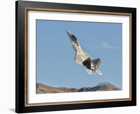 A U.S. Air Force F-22 Raptor Takes Off from Nellis Air Force Base, Nevada-Stocktrek Images-Framed Photographic Print