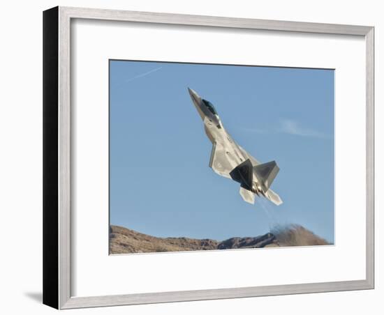 A U.S. Air Force F-22 Raptor Takes Off from Nellis Air Force Base, Nevada-Stocktrek Images-Framed Photographic Print