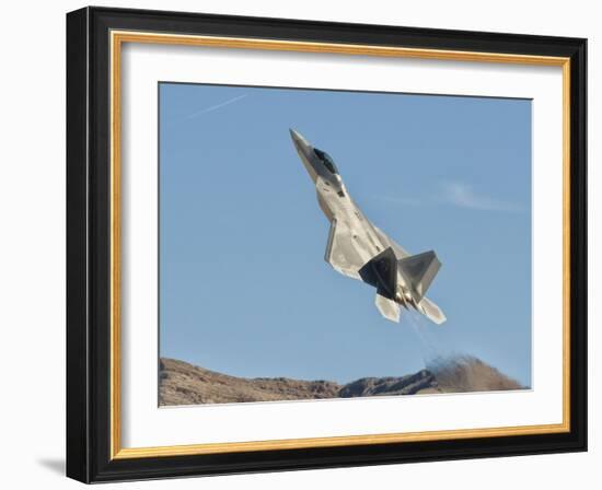 A U.S. Air Force F-22 Raptor Takes Off from Nellis Air Force Base, Nevada-Stocktrek Images-Framed Photographic Print