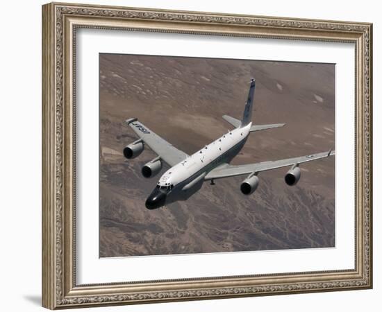 A U.S. Air Force RC-135 Rivet Joint Reconnaissance Aircraft-Stocktrek Images-Framed Photographic Print