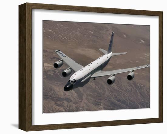 A U.S. Air Force RC-135 Rivet Joint Reconnaissance Aircraft-Stocktrek Images-Framed Photographic Print