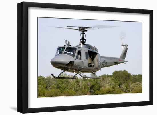 A U.S. Air Force Th-1H Huey Ii During a Training Sortie in Alabama-null-Framed Photographic Print