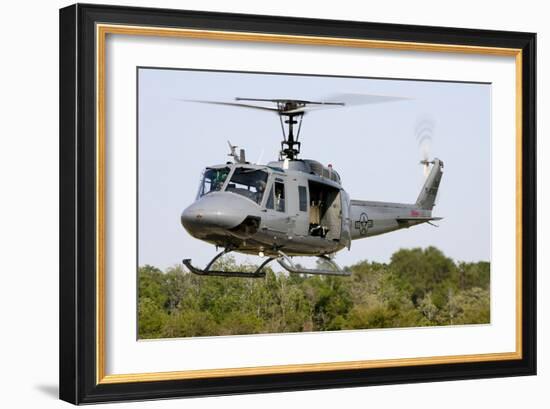 A U.S. Air Force Th-1H Huey Ii During a Training Sortie in Alabama-null-Framed Photographic Print