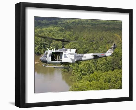 A U.S. Air Force Uh-1H Huey in an Experiment Paint Scheme-null-Framed Photographic Print