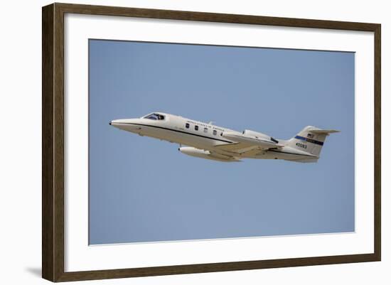 A U.S. Air Forces in Europe C-21 Learjet Flying over Stuttgart, Germany-Stocktrek Images-Framed Photographic Print