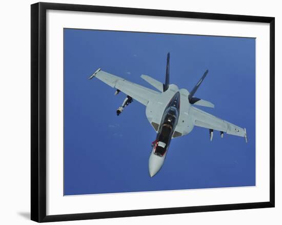 A U.S. Navy F/A-18F Super Hornet in Flight Near Joint Base Pearl Harbor-Hickam, Hawaii-Stocktrek Images-Framed Photographic Print