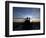 A UH-60 Black Hawk Helicopter on the Flight Line at Sunset-null-Framed Photographic Print