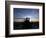 A UH-60 Black Hawk Helicopter on the Flight Line at Sunset-null-Framed Photographic Print