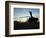 A UH-60 Black Hawk Helicopter on the Flight Line at Sunset-null-Framed Photographic Print