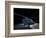 A UH-60 Black Hawk Helicopter Parked on the Flight Line under a Full Moon-null-Framed Photographic Print