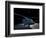 A UH-60 Black Hawk Helicopter Parked on the Flight Line under a Full Moon-null-Framed Photographic Print