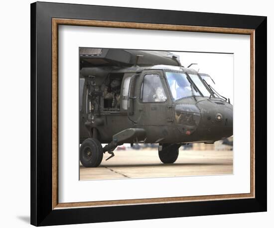 A UH-60 Black Hawk Taxis Out for a Mission over Northern Iraq-null-Framed Photographic Print