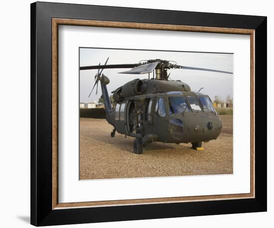 A UH-60L Black Hawk with Twin M240G Machine Guns-null-Framed Photographic Print