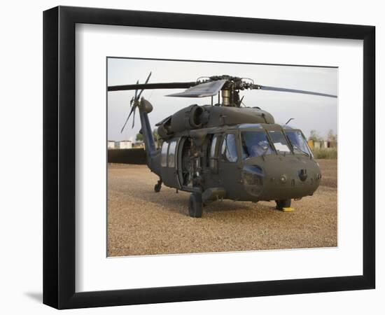 A UH-60L Black Hawk with Twin M240G Machine Guns-null-Framed Photographic Print