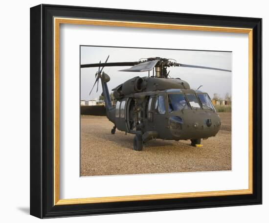 A UH-60L Black Hawk with Twin M240G Machine Guns-null-Framed Photographic Print