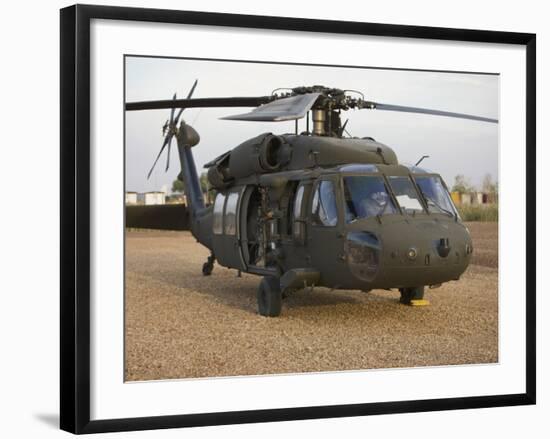 A UH-60L Black Hawk with Twin M240G Machine Guns-null-Framed Photographic Print