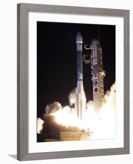 A United Launch Alliance Delta II Rocket Lifts Off from Its Launch Complex-Stocktrek Images-Framed Photographic Print