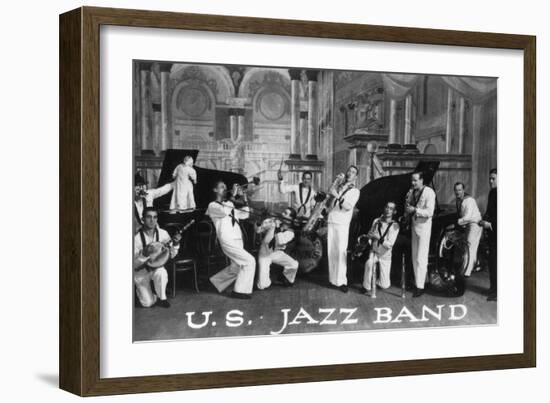 A US Navy Jazz Band-Lantern Press-Framed Art Print