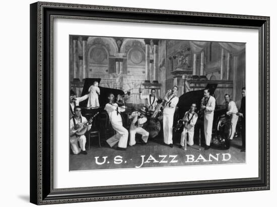 A US Navy Jazz Band-Lantern Press-Framed Art Print