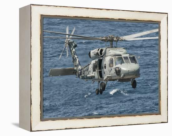 A US Navy SH-60F Seahawk Flying Off the Coast of Pakistan-Stocktrek Images-Framed Premier Image Canvas