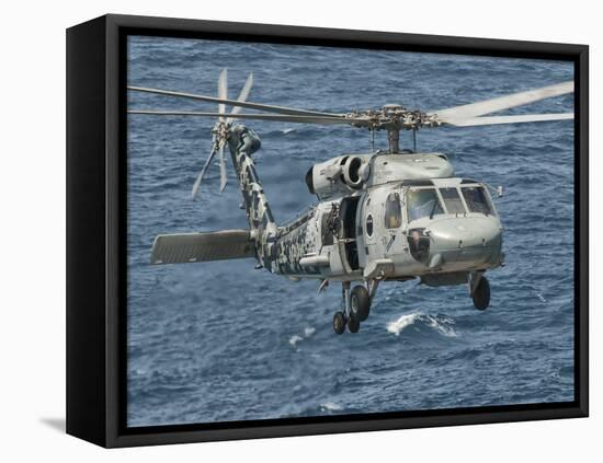 A US Navy SH-60F Seahawk Flying Off the Coast of Pakistan-Stocktrek Images-Framed Premier Image Canvas