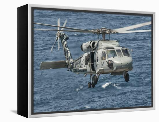 A US Navy SH-60F Seahawk Flying Off the Coast of Pakistan-Stocktrek Images-Framed Premier Image Canvas