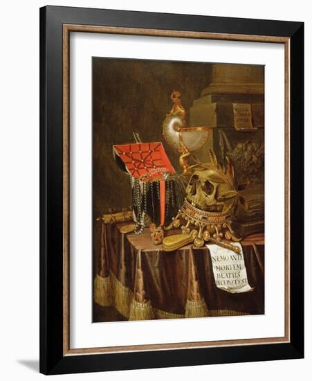 A Vanitas Still Life, 1689-Evert Collier-Framed Giclee Print