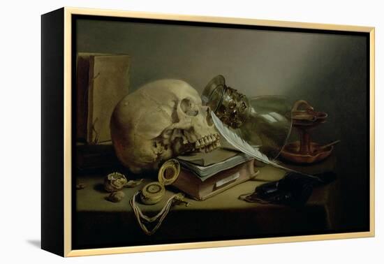 A Vanitas Still Life-Pieter Claesz-Framed Premier Image Canvas