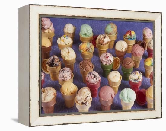 A Variety of Ice Cream Cones-Karen M^ Romanko-Framed Premier Image Canvas