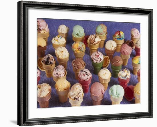 A Variety of Ice Cream Cones-Karen M^ Romanko-Framed Photographic Print