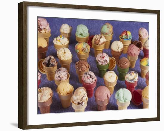 A Variety of Ice Cream Cones-Karen M^ Romanko-Framed Photographic Print