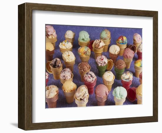 A Variety of Ice Cream Cones-Karen M^ Romanko-Framed Photographic Print