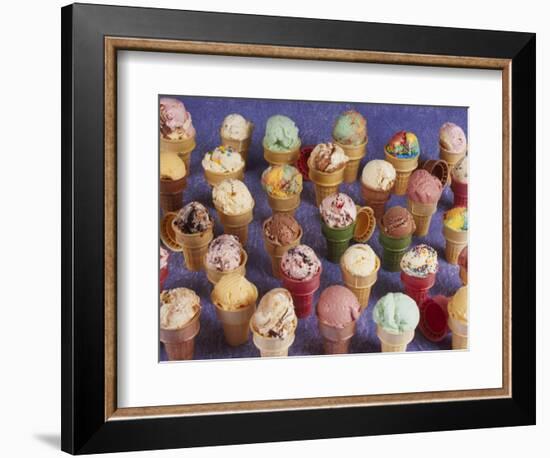 A Variety of Ice Cream Cones-Karen M^ Romanko-Framed Photographic Print