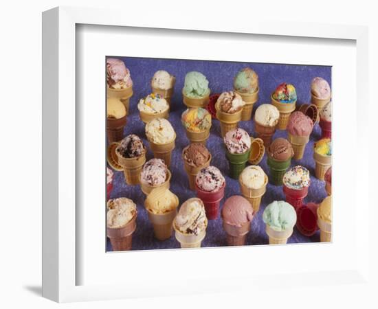 A Variety of Ice Cream Cones-Karen M^ Romanko-Framed Photographic Print