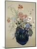 A Vase of Blue Flowers, circa 1905-08-Odilon Redon-Mounted Giclee Print