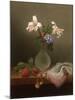 A Vase of Corn Lilies and Heliotrope, 1863-Martin Johnson Heade-Mounted Giclee Print