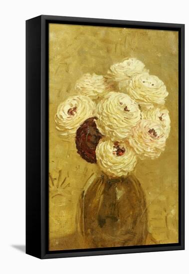 A Vase of Dahlias-Albert Joseph Moore-Framed Premier Image Canvas